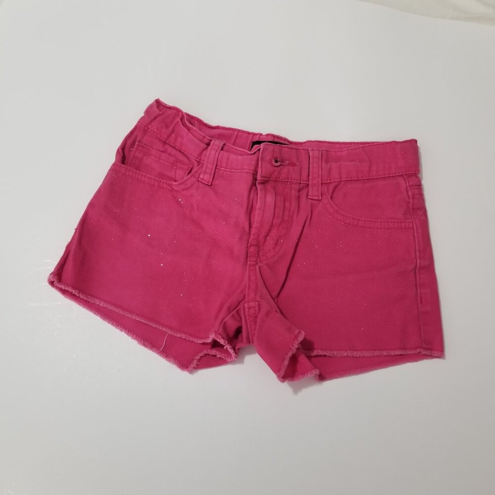 🔴 Jordache sparkle pink lightweight denim shorts girls size 7 (F23) - Picture 6 of 8